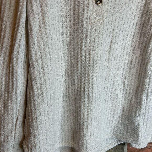 5 for $25🔥Waffle Knit Long Sleeve Half Button Shirt Girls Size (7-8) - Picture 3 of 8